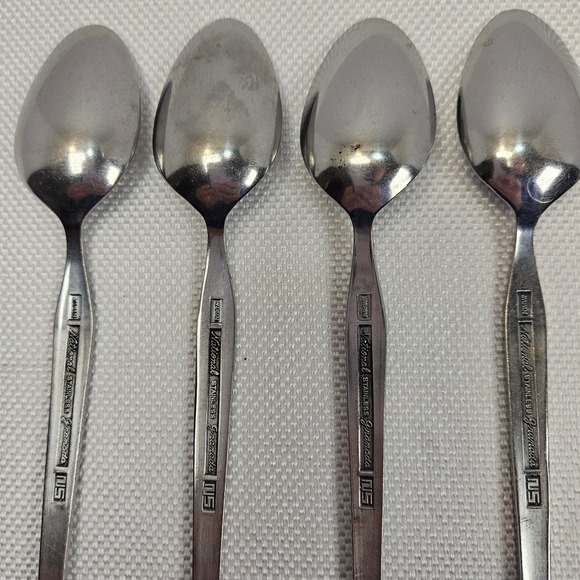 National Stainless Granada Spoons Set of 4 Japan MCM - Picture 5 of 6